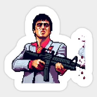 8 Bit Tony Montana artwork Sticker